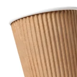 8oz kraft ripple wall paper cup zoom