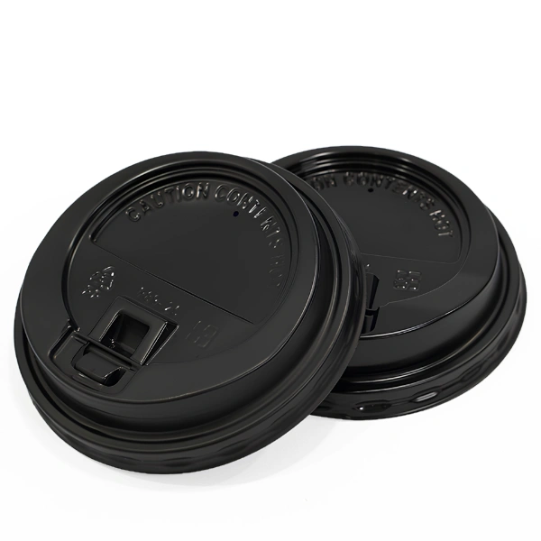 90mm black reclosable sip throug lid for paper cups 90mm black sip-through lids for 10-24oz takeaway coffee cups