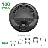 90mm black reclosable sip throug lid specs
