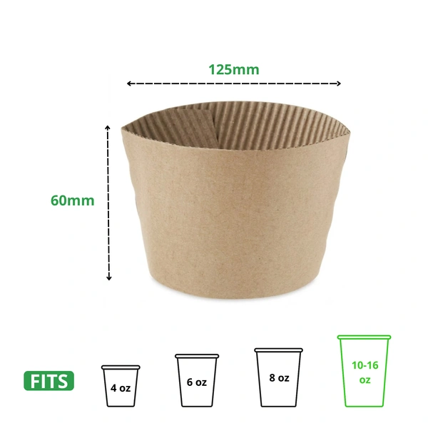 10 to 16oz recyclable kraft brown paper cup sleeve specs 10 to 16oz recyclable kraft brown paper cup sleeve specs