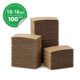 100 pack 10 to 16oz recyclable kraft brown paper cup sleeve