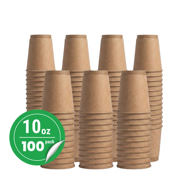 100 pack 10oz kraft double wall paper cup 100 pack 10oz kraft double wall paper cup