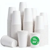 100 pack 10oz white double wall paper cup
