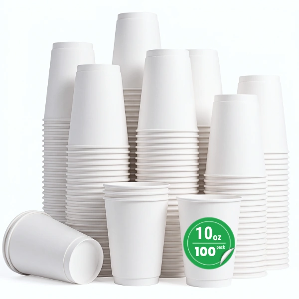 100 pack 10oz white double wall paper cup 100 pack 10oz white double wall paper cup
