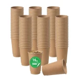 100 pack 16oz kraft double wall paper cup