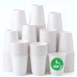 100 pack 6oz white double wall paper cup