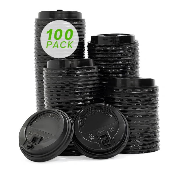 100 pack 8oz reclosable black lid 100 pack 8oz reclosable black lid