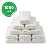 1000 pack recyclable green stripe wrapped paper straw 210mm x 8mm