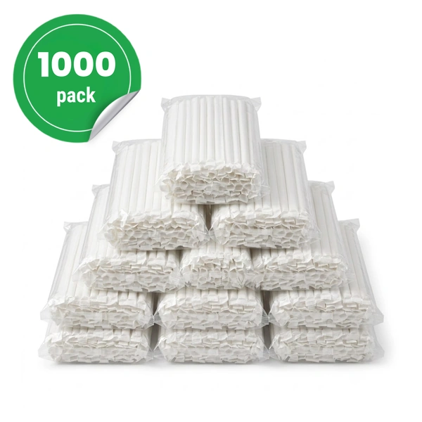 1000 pack white wrapped paper straw 210mm x 8mm 1000 pack white wrapped paper straw 210mm x 8mm