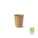 10oz kraft double wall paper cup for tea and filter coffee
