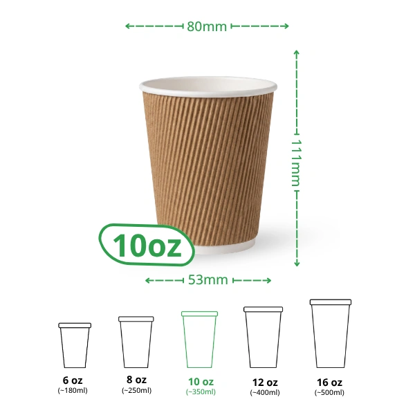 10oz kraft ripple wall paper cup specs 10oz kraft ripple wall paper cup specs