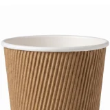 10oz kraft ripple wall paper cup zoom