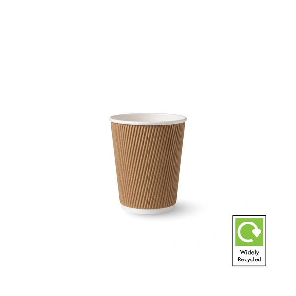 10oz kraft ripple wall paper cup for hot and cold drinks 10oz kraft ripple wall paper cup for hot and cold drinks