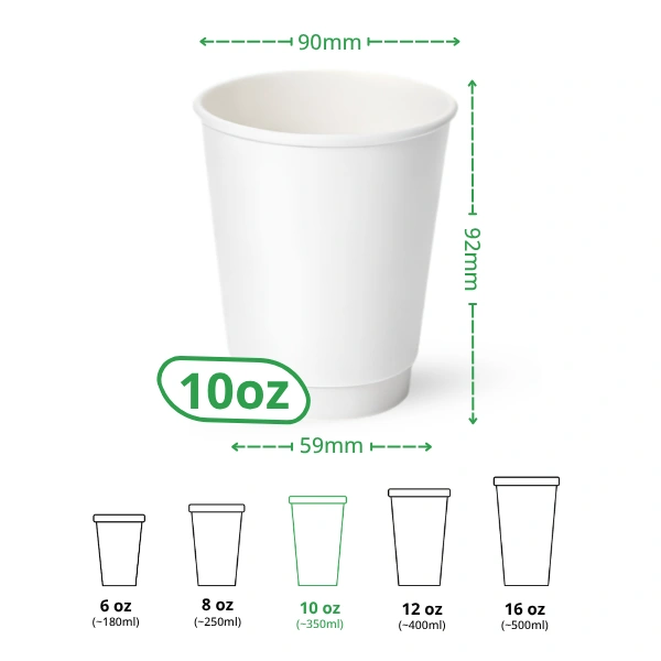 10oz white double wall paper cup specs 10oz white double wall paper cup specs