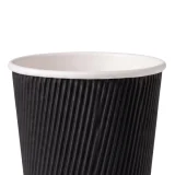 12oz black ripple wall paper cup zoom