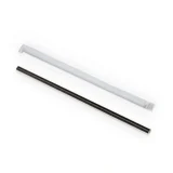 Individually wrapped black paper straws 200mm by 6mm