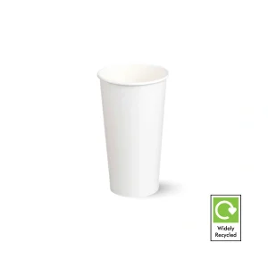 20oz white single wall paper cup