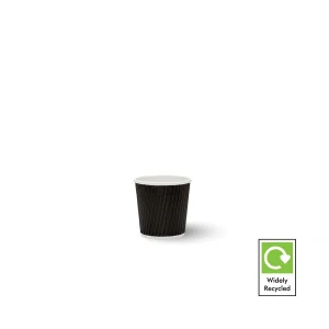 4oz black ripple cup