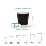4oz black ripple cup specs