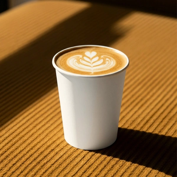 6oz white single wall paper cup in use 6oz white single wall paper cup in use