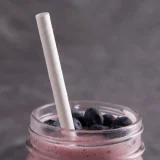 boba white paper straw 210mm x 10mm in use