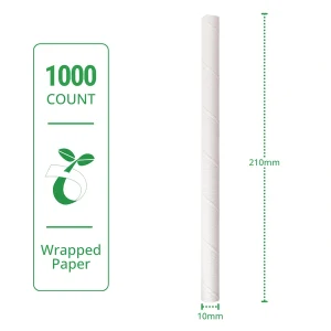 boba white paper straw 210mm x 10mm specs