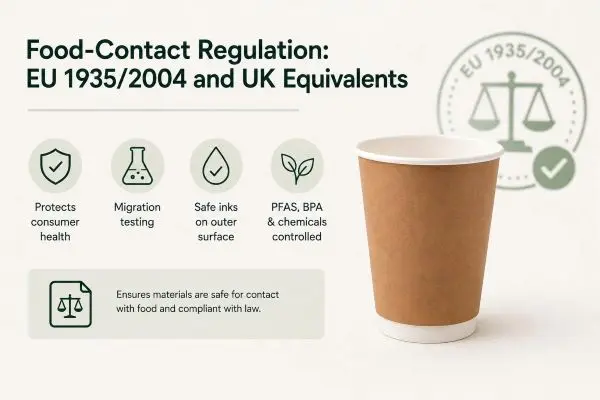 Legal regulations and food safety standards for manufacturing export-ready paper cups