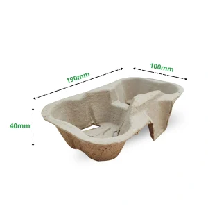 recyclable paper 2 cup carrier tray specs