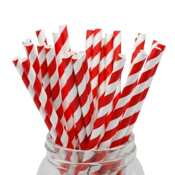 recyclable red stripe wrapped paper straw 210mm x 8mm zoom recyclable red stripe wrapped paper straw 210mm x 8mm zoom