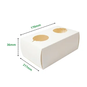 recyclable white paper holder for 2 paper cups specs